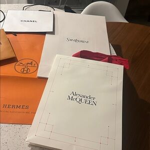 designer shopping bags x 10